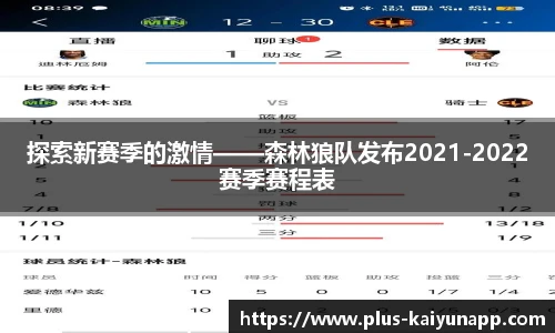 探索新赛季的激情——森林狼队发布2021-2022赛季赛程表